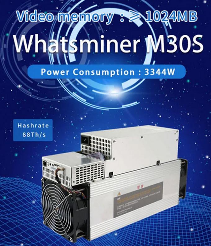 Η 88η 3344W Asic ανθρακωρύχων Bitcoin μηχανή ανθρακωρύχων Microbt Whatsminer M30s++ περιλαμβάνει την παροχή ηλεκτρικού ρεύματος PSU και τα σκοινιά δύναμης L3+ S19 S9 S19j ΥΠΈΡ S9I L7 Z15 T17 D7 B7 S17 M21s