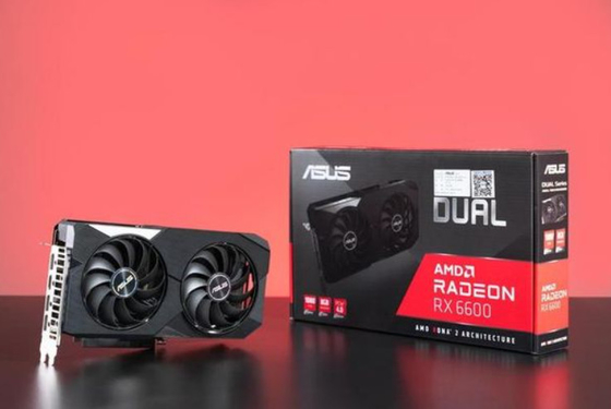 Διπλός ανεμιστήρας Asus διπλό Rx6600 8g εκατονεικοσαοκτάμπιτο