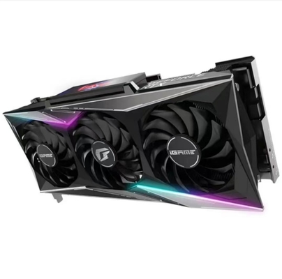Δέκα τρεις DP RTX 3070 ζωηρόχρωμες κάρτες γραφικών OC 8G ανεμιστήρων ψύξης Tj διακοσοπενηνταεξάμπιτη